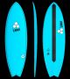 planche de surf TORQ XLite Channel Island 0510 PODMOD Fish EPOXY blue 5'10